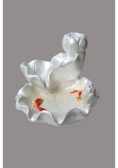 Havuzlu Ve Balık Figürlü Geri Akış Şelale Tütsülük İnci Rengi