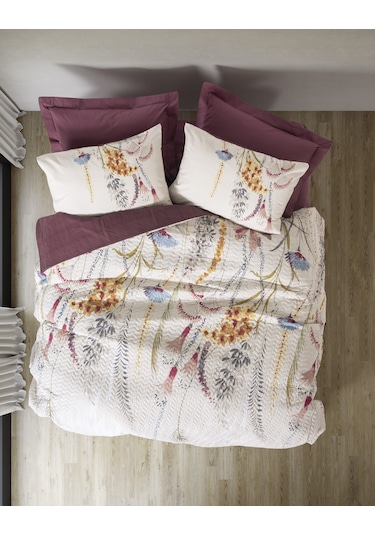 Cotton Box Çift Kişilik Complete Set Flos Bordo