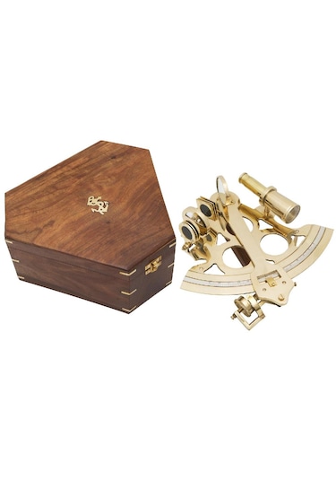 Denizcilik Grubu-marine Pirinç Aksesuar-sextant-21,5x19x11 Cm-jt