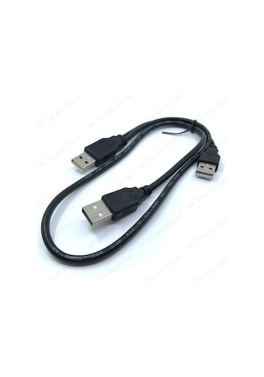 2 In 1 Harici Disk Hdd Usb Y Splitter Kablo 3Xusb Kablo