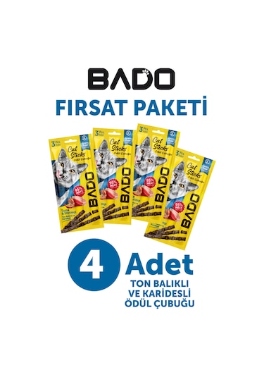 Bado Kedi Ödül Çubuğu Ton Balıklı Ve Karidesli 3x5gr 4lü