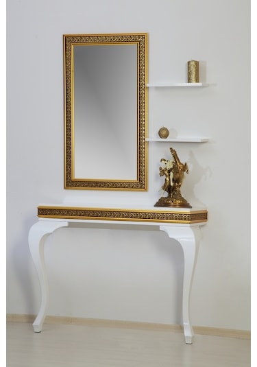 Decorotti Altın Varaklı Dresuar Takımı Ferro A1-1 Beyaz