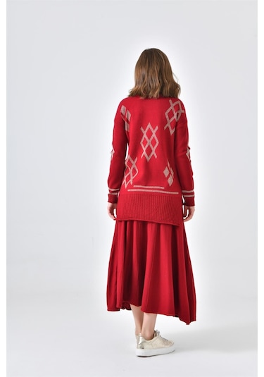 Ftz Women Kadın Etekli Takım Bordo 20559-bordo Bordo