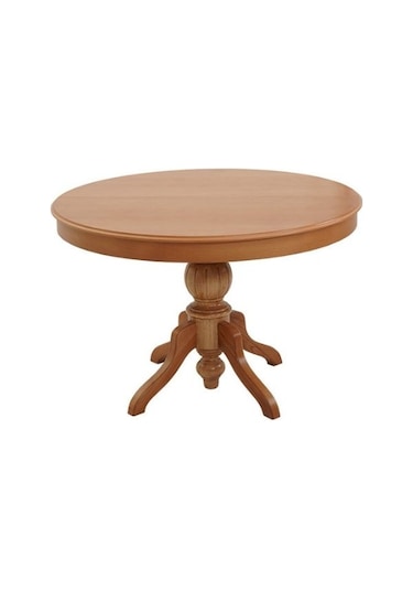 Lindon Baba Ayak Yuvarlak Açılır Masa 110x110 Natural