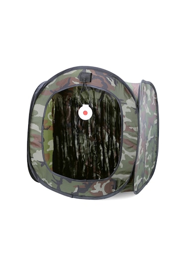 Vkemall Hızlı Kurulabilir Gürültü Azaltıcı Taşınabilir Atış Egzersizi Çadırı - İç/ Dış Mekan Kullanıma Uygun, Çift Ağlı, Dayanıklı Poliester Kamuflaj