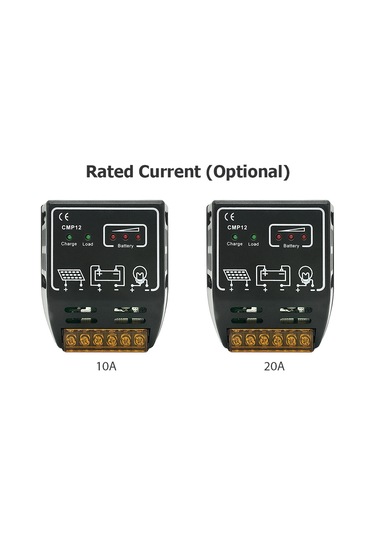 Moveevo 12v/24v Otomatik Algılama 20a Akım Koruma Güneş Enerjisi Kontrolörü Şarj-deşarj