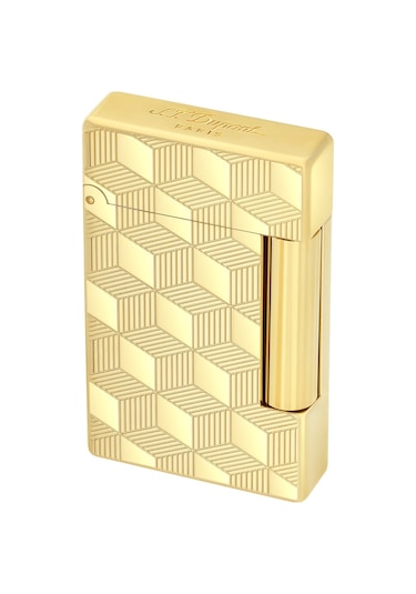 St Dupont Initial Guilloche Gold Çakmak 20841 Altın