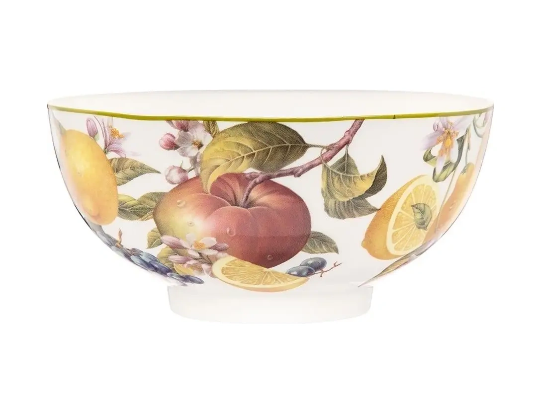 Lefard Salata Kasesi 650 Ml Porselen "meyveler" 156651873 Beyaz