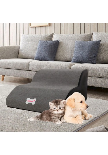 Homyl Küçük Köpekler İçin Köpek Merdivenleri Evcil Gri