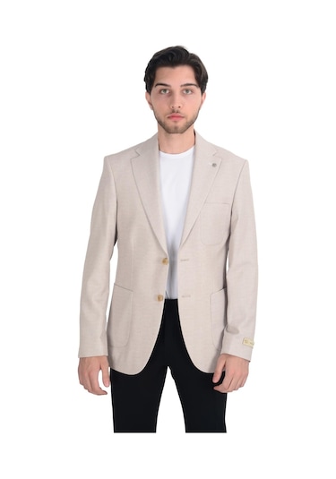 Cengiz İnler Kırçıllı Slim Fit Erkek Ceket 001