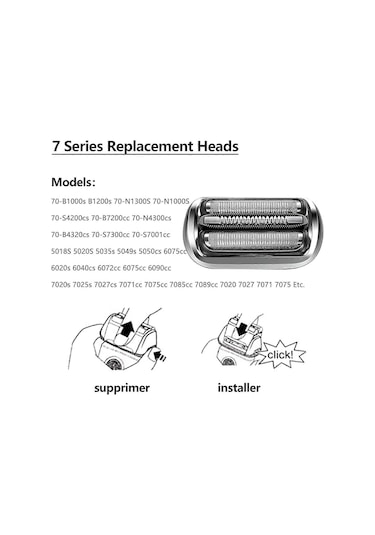 Brown 7 Serisi İle Uyumlu 73s Tıraş Başlığı, Brown 7 Serisi İçin 73s Tıraş Bıçakları, Erkekler İçin 7075cc 7085cc 7089cc 7020 Yedek Tıraş Bıçağı Başlıkları