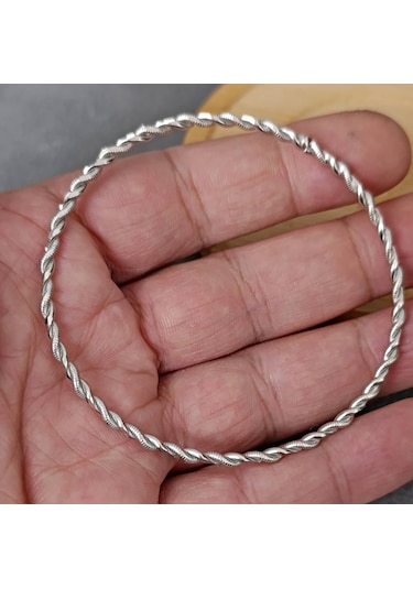 Lilahgümüştr Gümüş Burgulu Kadın Bilezik