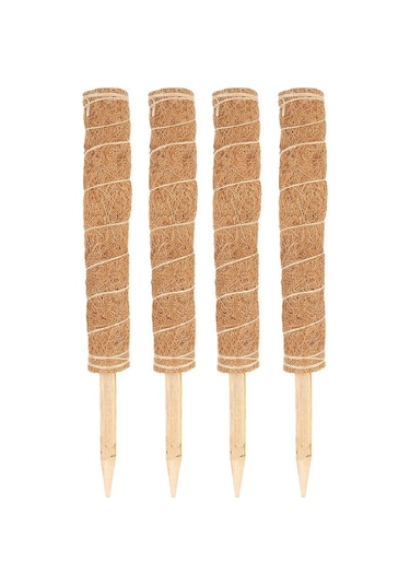 Neevoyu 45 Cm Boyunda Hindistan Cevizi Kabuğu Moss Lifli Bitki Tırmanma Desteği, 4 Adet Paket