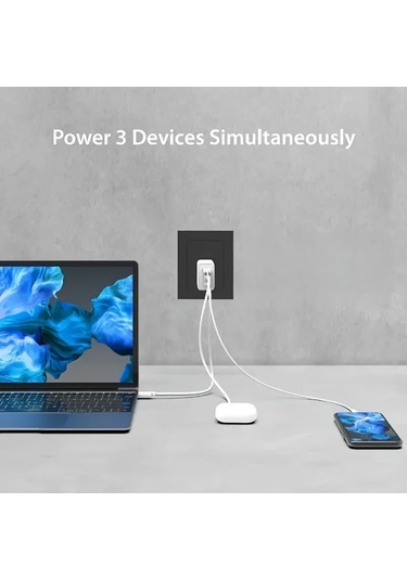 Xuweiwei Usb Ve Usb C Portlu Duvar Sarj Cihazi Şarj Başlığı 2 Adet 1m Veri Kablosu 2 Adet İphone Uyumlu 14 13 12 X Airpods Pro Uygun Altın