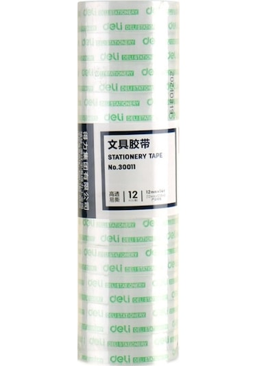 Deli Küçük Yüksek Viskozite Ofis Şeffaf Teyp Öğrenci Kırtasiye Kaseti, Size:12 Rolls Width 1.2cm X Length 12.8m Diğer