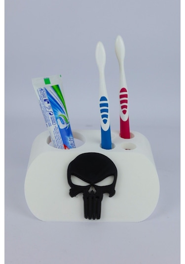 The Punisher - Dekoratif Diş Fırçalık Beyaz