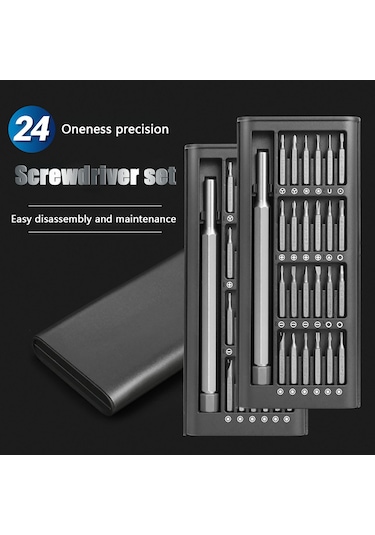 Profesyonel Taşınabilir Hassas Manyetik Tornavida Seti 24 Parça