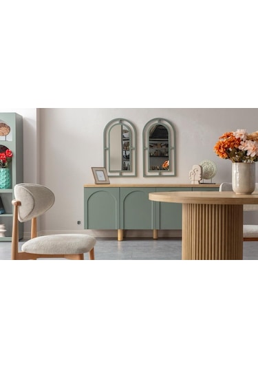 Alva Bohem Natural Ahşap Masa Sandalye Takımı 80x180 Natural