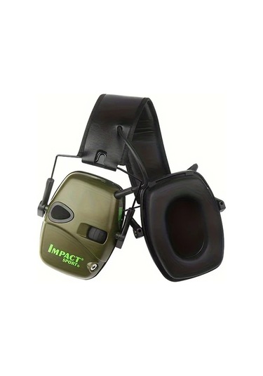 Xuweiwei Elektronik Kulaklık Yeşil Katlanabilir Aktif Gürültü Azaltma İşitme Koruma Spor Ve Kış İçin