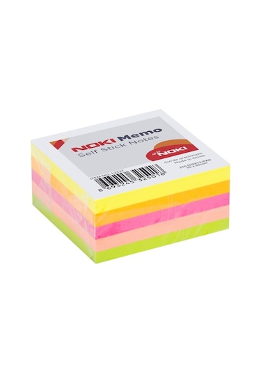 Noki Memo 50 x 50 mm Neon Küp Yapışkanlı Not Kağıdı 250 Yaprak