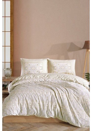 Elart Matmazel Nevresim Takımı Çift Kişilik 200x220 Cm Yeşil Yeşil