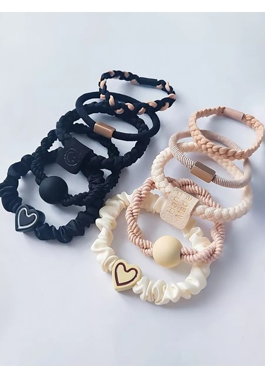 Mını Shop Msk Saç Lastikleri Seti 10 Adet 173789869 Siyah