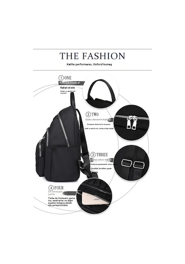 Mengtuo Yeni Rahat Koreli Bayan Oxford Moda Basit Sırt Çantası Haki Haki Haki