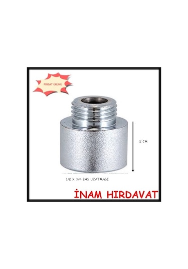 Bas Uzatmasi - 1-2 X 3-4 Bas Uzatmasi 2 Cm Uzunlugunda 1.Kalite