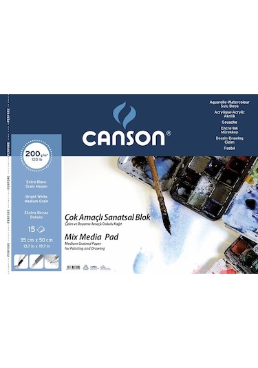 Canson 1557 Resim Blok 200Gr 35X50 15Yp