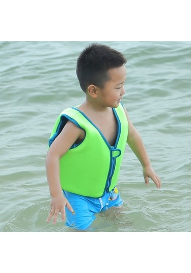 Çocuk Neopren Kayak Gömleği Yüzdürme Yeşil