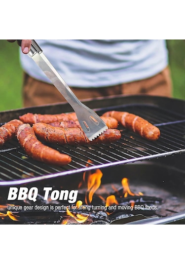 Çantalı 3 Parça Barbekü Izgara Mangal Aksesuar Seti Çatal,maşa,spatula
