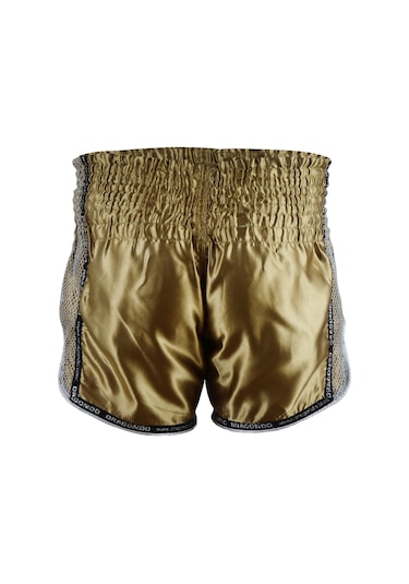 Dragondo Mt3076 Shiny Muay Thai Gold Kick Boks Şortu Altın