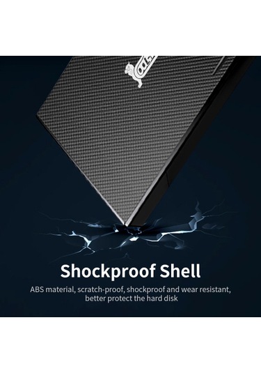 Cool-fish K801 Taşınabilir Sabit Disk Kutusu 2,5 İnç Sata Hdd Muhafazası Yüksek Hızlı Tip-c Arayüzü Aletsiz Tasarım Hdd Kutusu