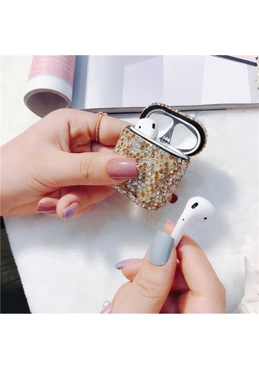 Noktaks - Airpods Uyumlu Airpods - Kılıf Diamond Silikon Kılıf - No3