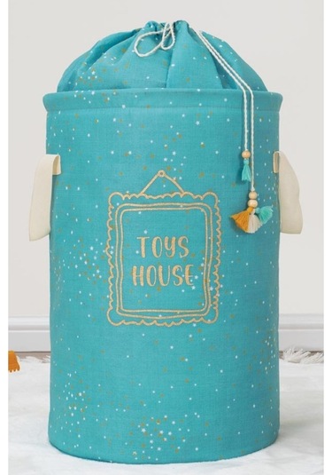 Baby Yuvarlak Torbalı Sepet Mavi