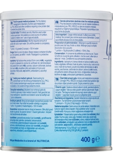 Milupa Lp-drink Düşük Proteinli İçecek 400 G 4 Adet
