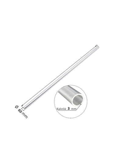 Pleksi Boru Şeffaf Akrilik Tüp Saydam 60 X 3 Mm 553153403