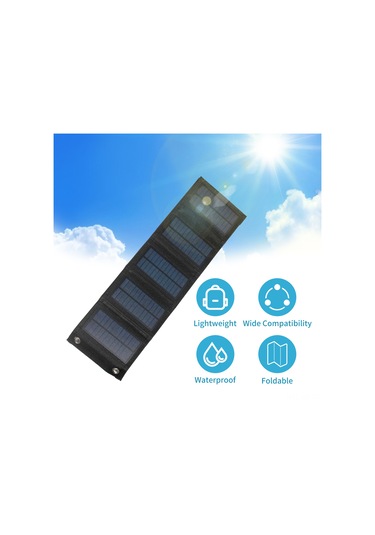 Wezone "7.5w Katlanabilir Güneş Paneli - Usb Portlu, Su Geçirmez, Kamp & Seyahat İçin Taşınabilir Şarj Cihazı" 107 Karakter