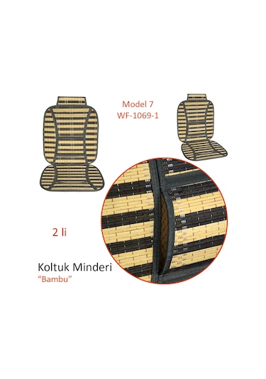 Pmx Koltuk Minderi Bambu Gri 2 Li Model 7 Wf-1069-1
