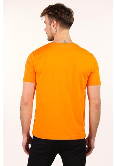 Arma Erkek Büyük Beden Bisiklet Yaka Tişört Y22374868101 Turuncu
