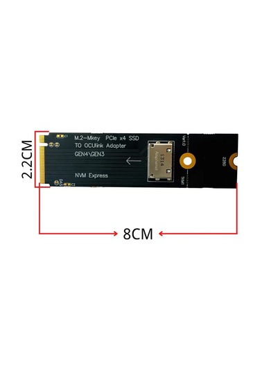 Xurunkeji M.2 M-key Pcıe X4 Ssd'den U.2 Oculink Sff-8612 Adaptörü Gen4/gen3 2,5 İnç Nvme U.2 Sff 8639 Ssd Pcı-e Ngff Yükseltici Kart İçin