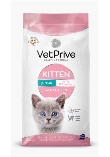 Vet Prive Kitten Tavuklu Yavru Kedi Maması 1500 G