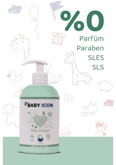 Baby Icon Organik Vegan Saç Ve Vücut Bebek Şampuanı