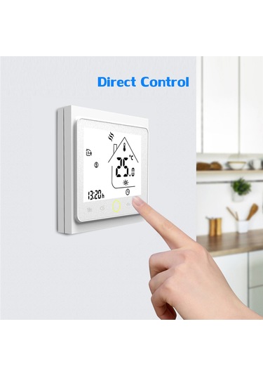 Lemestar Beyaz Su Vantilatörü Akıllı Sıcaklık Kontrol Cihazı Bht-002-ga Modelleri Ev Isıtma Termostatı