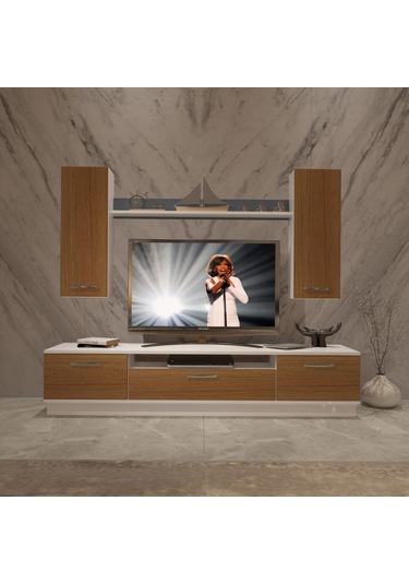 Decoraktiv Trendstyle 5d Slm Tv Ünitesi Tv Sehpası Beyaz - Ceviz