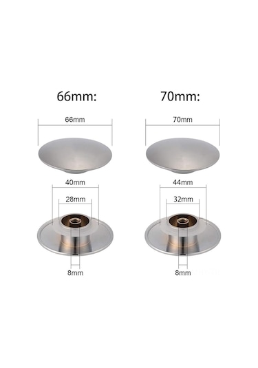 Monyee 2 Adet Bakır Vana Kapağı, 66mm/70mm Fırtınalı Lavabo Ve Banyo Tıklama Kapanır Su Akışı Engeli Diğer