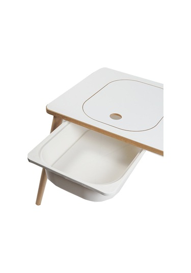 Miracle 3d Çocuk Oyun Etkinlik Çalışma Masası Tek Göz Aktivite Masası Beyaz