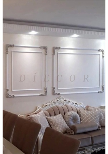 Diecor Dekoratif Polimer 2,5 Cm Duvar Çıtası Uyumlu Köşe Motifi Gold 16 X 16 Model:xa84