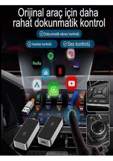 2in1 Usb Type-c Giriş'li Wireless Kablosuz Android Carplay