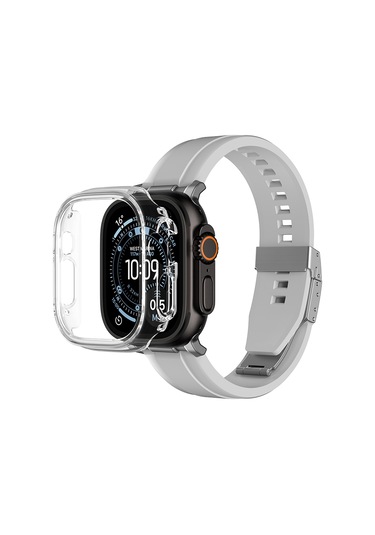 Watch Ultra 49mm Uyumlu Amazingthing Radix Minimal Fullguard Sert Pc Kasa Ve Ekran Koruyucu Şeffaf